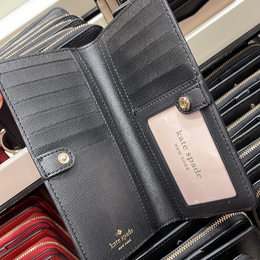 Kate Spade Darcy Large Slim Bifold Wallet 
Black - Picture 14 of 16